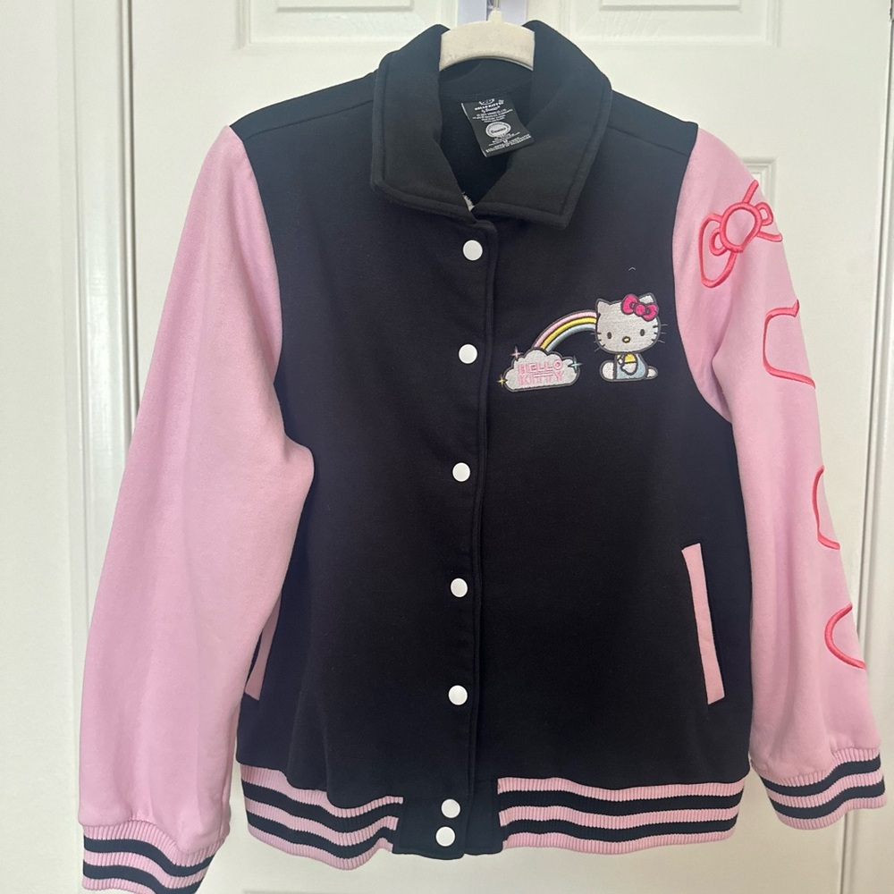 Hello Kitty Black and Pink Varsity Jacket